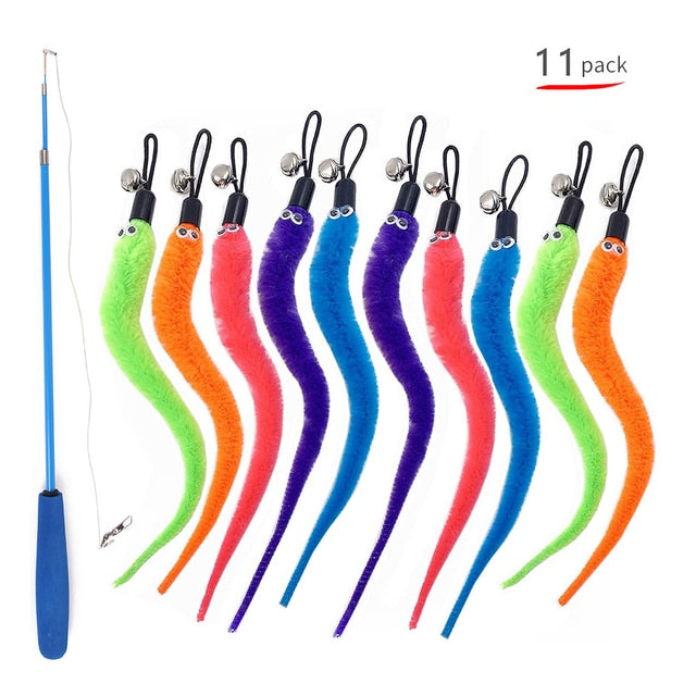 Petevoshop™ Retractable Cat Feather Toy for Indoor Cats