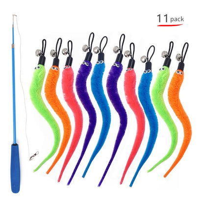 Petevoshop™ Retractable Cat Feather Toy for Indoor Cats