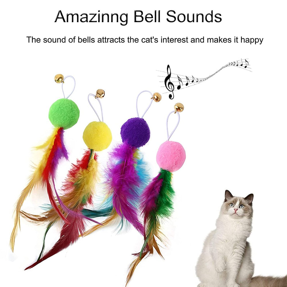 Petevoshop™ Retractable Cat Feather Toy for Indoor Cats
