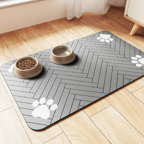 Petevoshop™ Splash-Proof Feeding Mat for Cats & Dogs | Quick-Drying & Water-Absorbing Floor Protector